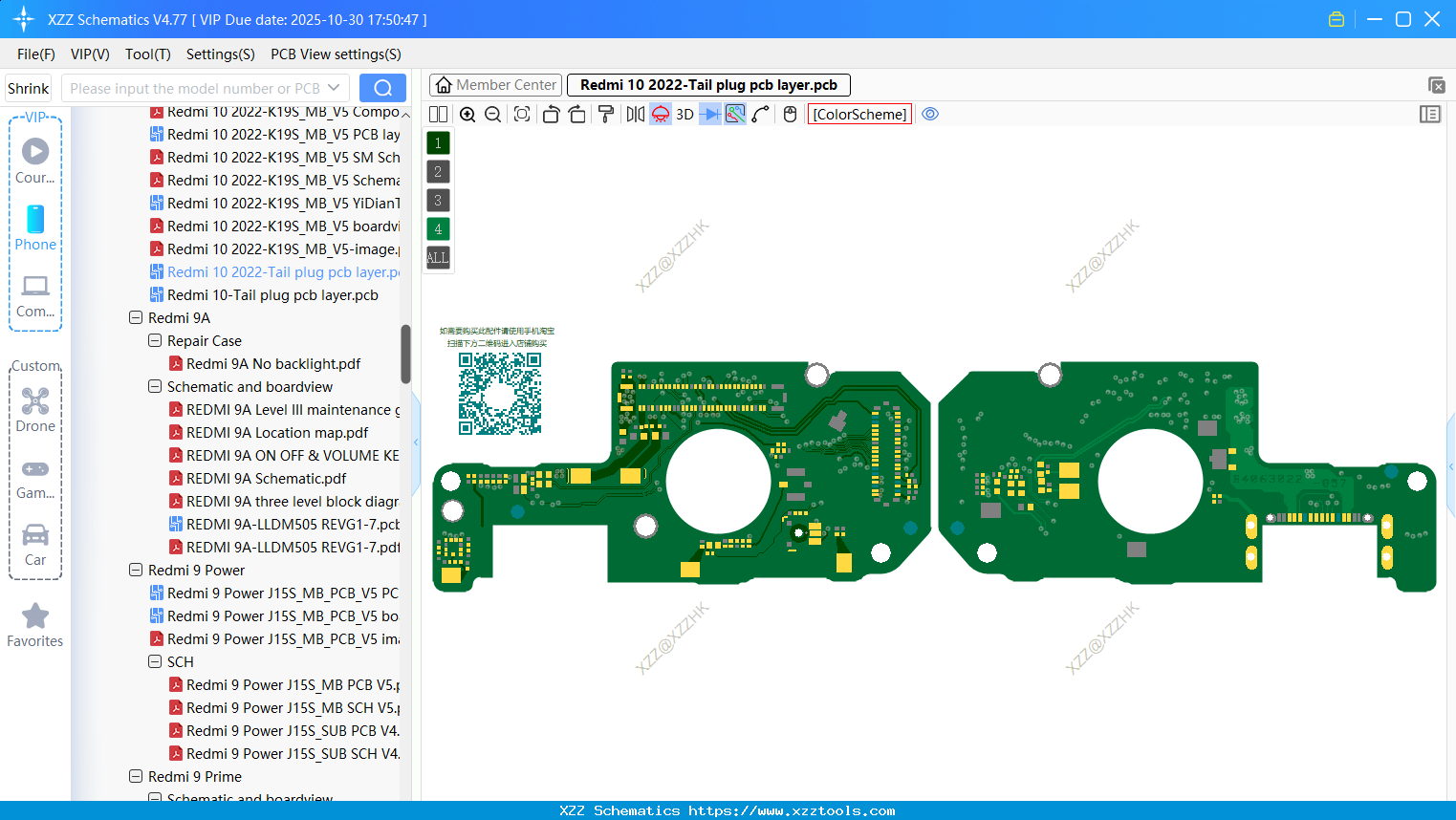 Xiaomi Redmi 10 2022-Tail Plug Pcb Layer